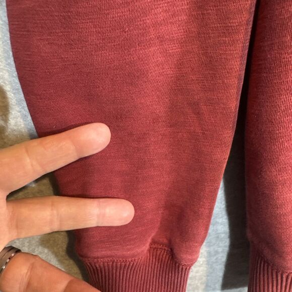 Eddie Bauer Sherpa Lined Hoodie Women's Size Medium‎ Burgundy Pockets Outdoor - Picture 13 of 15